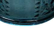 Vintage Indiana Blue-Stars and Bars- Colonial Blue Glass Fairy Lamp