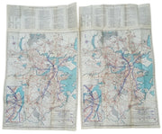 Metropolitan Transit Authority System Route Maps Likely 1960s Vintage