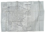 Hotchkiss Map Of Denver & Surroundings Likely 1960s Vintage Collectible Travel