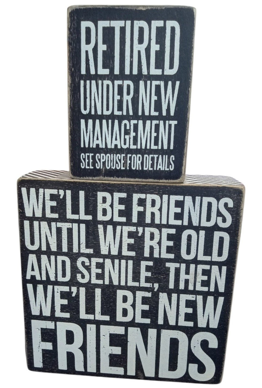 Primitives By Kathy Wooden Square Box Signs 3"x4" & 6"x6" Decorative Funny