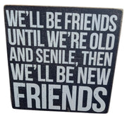 Primitives By Kathy Wooden Square Box Signs 3"x4" & 6"x6" Decorative Funny