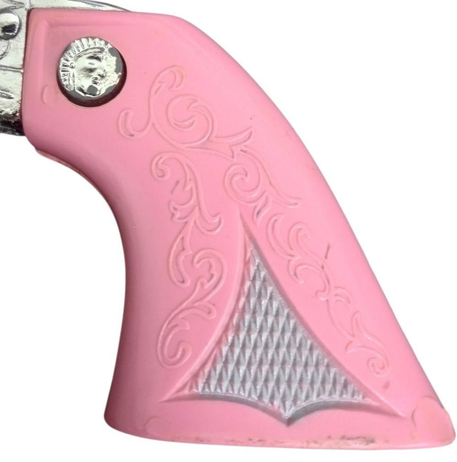 Leslie Henry Pink Handle Cap Gun W/Caps 1960s Vintage Collectible Nostalgic