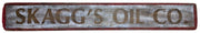 Skagg's Oil Large 5ft Vintage Wooden Wall Sign Garage Auto