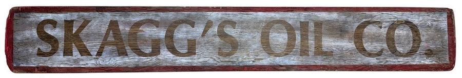 Skagg's Oil Large 5ft Vintage Wooden Wall Sign Garage Auto