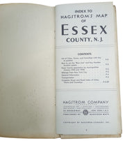 Hagstrom's Maps Hudson & Essex New Jersey Likely 1950s Vintage Antique Travel