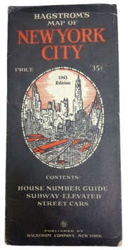 Hagstrom's Map Of New York City 1943 Vintage Collectible Travel Souvenir