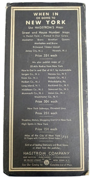 Hagstrom's Map Of New York City 1943 Vintage Collectible Travel Souvenir