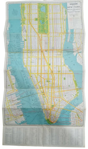 Hagstrom's Map Of New York City 1943 Vintage Collectible Travel Souvenir