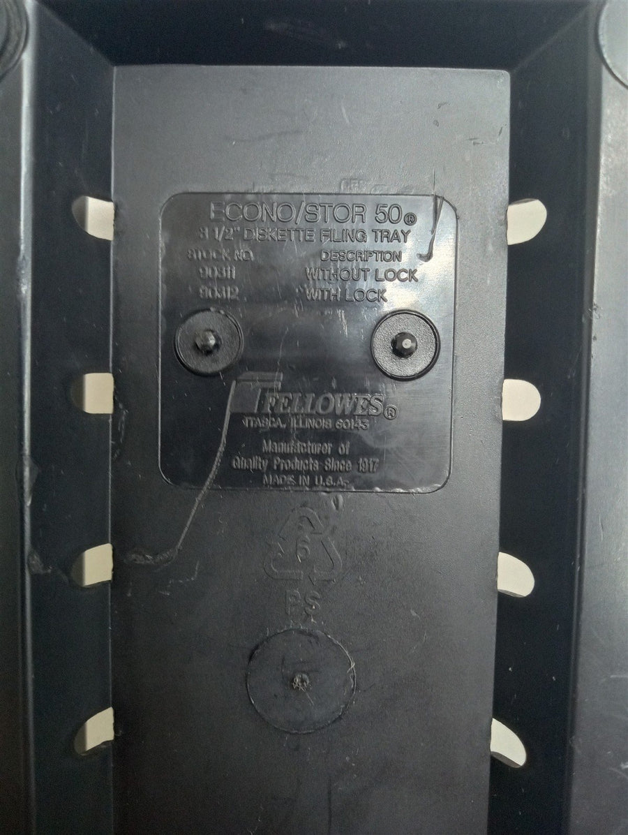 Fellowes Diskette/Floppy Disk Storage Tray 1990s Retro Nostalgic Decorative