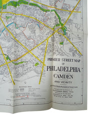 Geographia Philadelphia Street Map Likely 1940s Antique Collectible Travel
