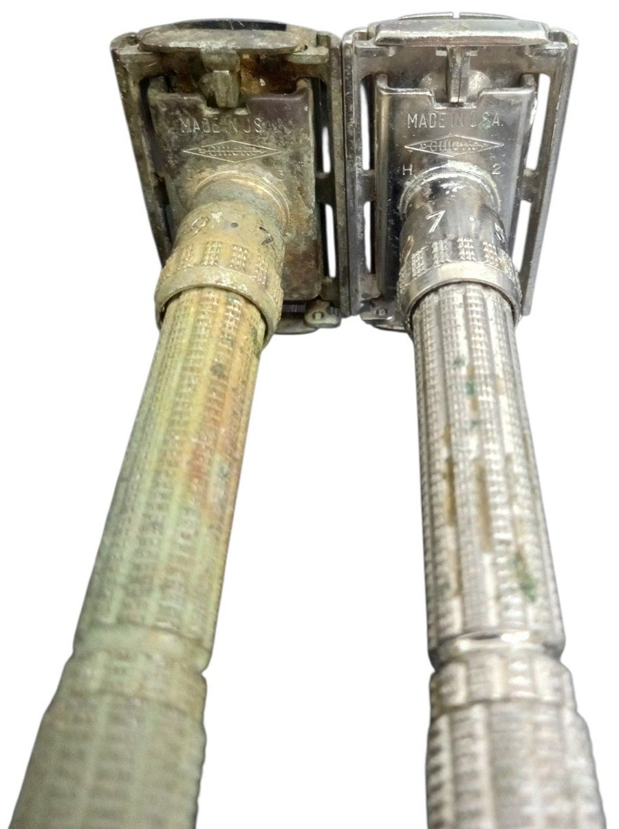 Gillette Safety Razors Likely 1950s Vintage Collectible Nostalgic Shaving