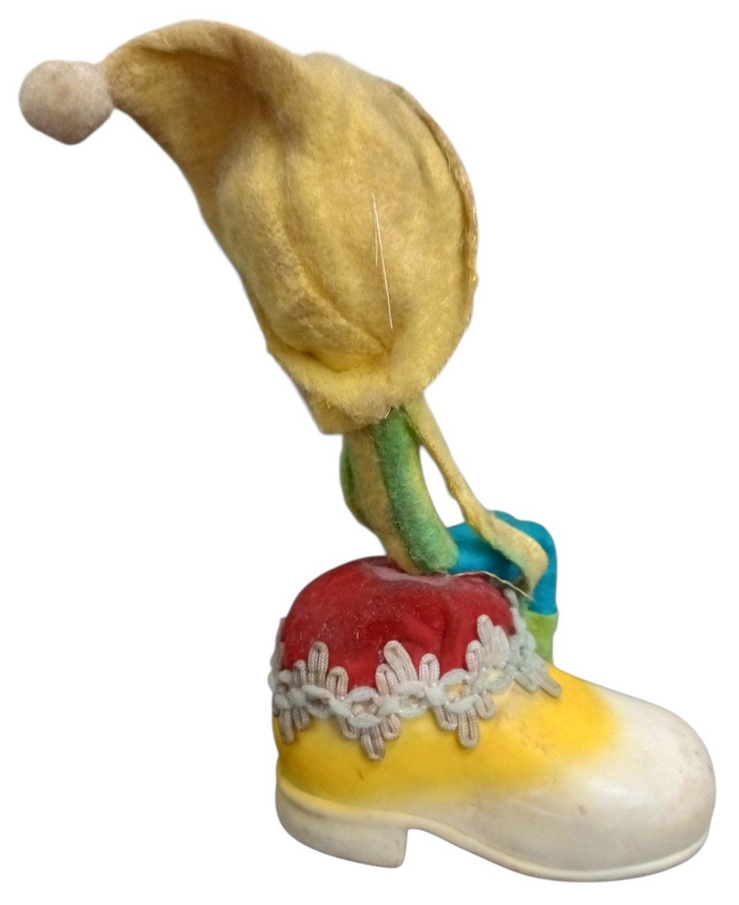 Pixie/Elf Tape Measure Pincushion 35" Made In Japan Likely 1950s Vintage