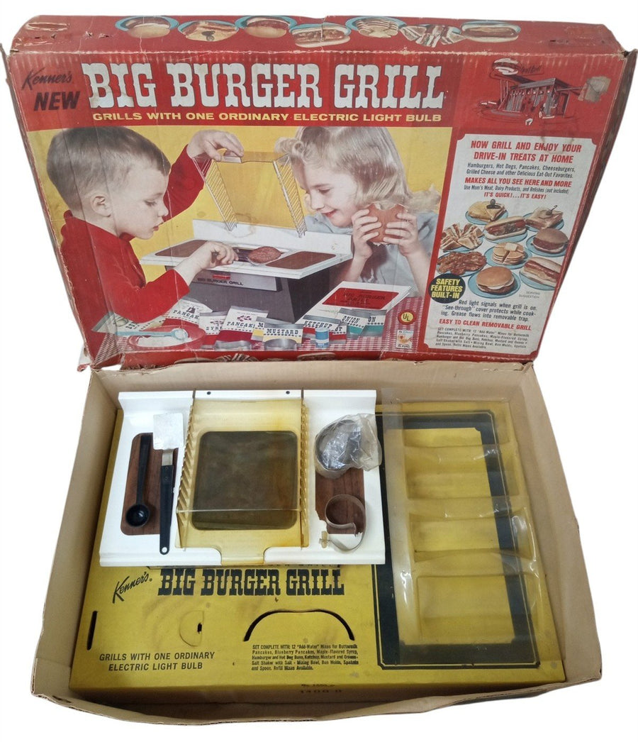 Kenner Big Burger Grill Toy W/Original Box 1960s Vintage Collectible Toy