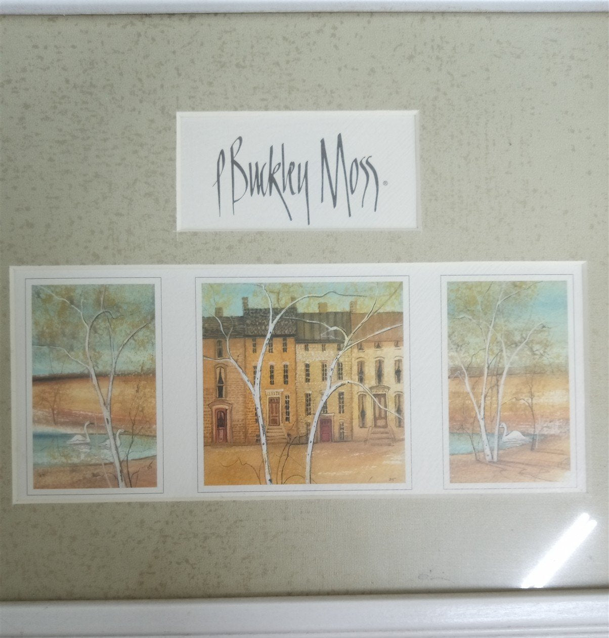 P. Buckley Moss Country Life Triptych 9"x13" Vintage Collectible Decorative Art