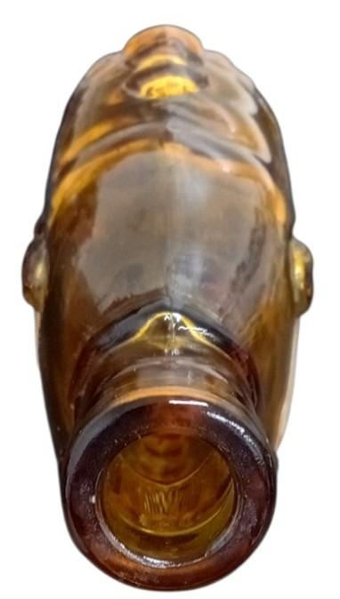 Fedeli White Table Wine Fish Bottle Vintage Collectible Amber Art Glass