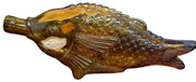 Fedeli White Table Wine Fish Bottle Vintage Collectible Amber Art Glass
