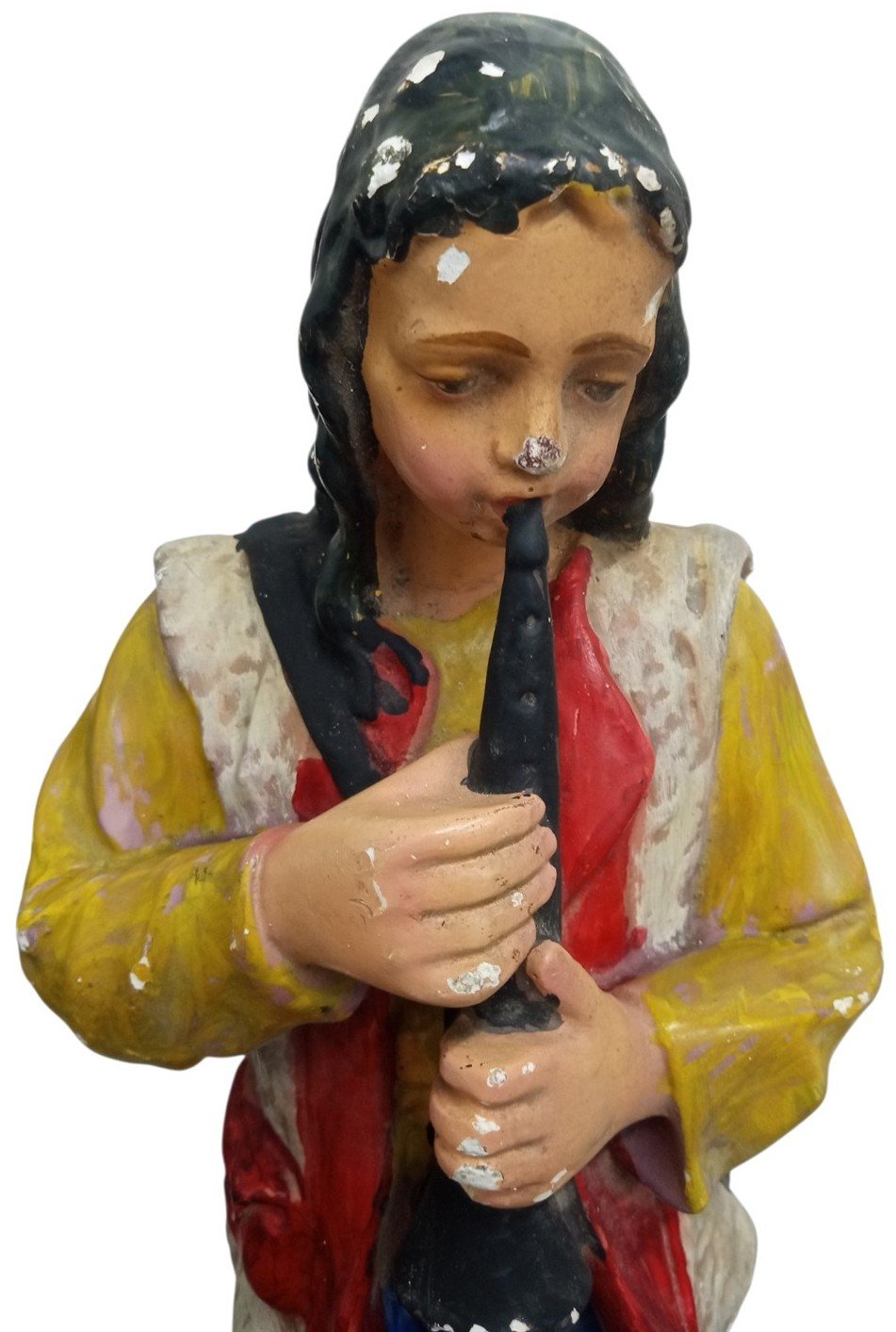 Chalkware Statue 16" Likely 1960s Vintage Decorative Collectible Nostalgic