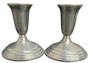 Reed & Barton Pewter Candlestick Holders Likely 1960s Vintage Collectible