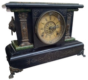 Seth Thomas Adamantine Mantel Clock W/Key Likely 1920s Vintage Collectible
