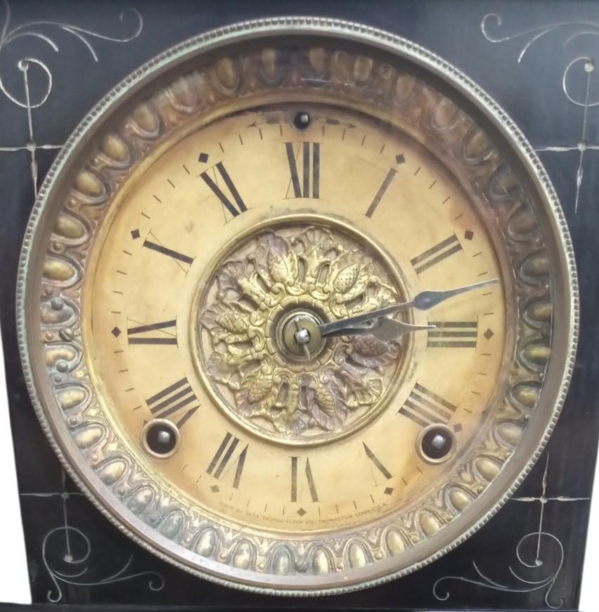 Seth Thomas Adamantine Mantel Clock W/Key Likely 1920s Vintage Collectible