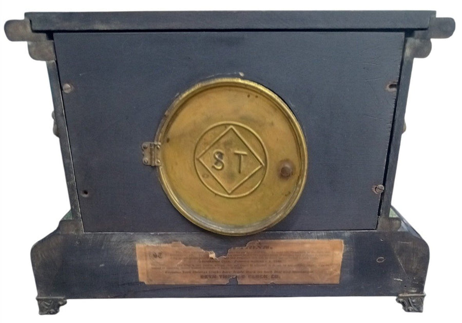 Seth Thomas Adamantine Mantel Clock W/Key Likely 1920s Vintage Collectible