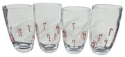 Artland Candy Cane Highball Glasses Festive Christmas Collectible Glassware