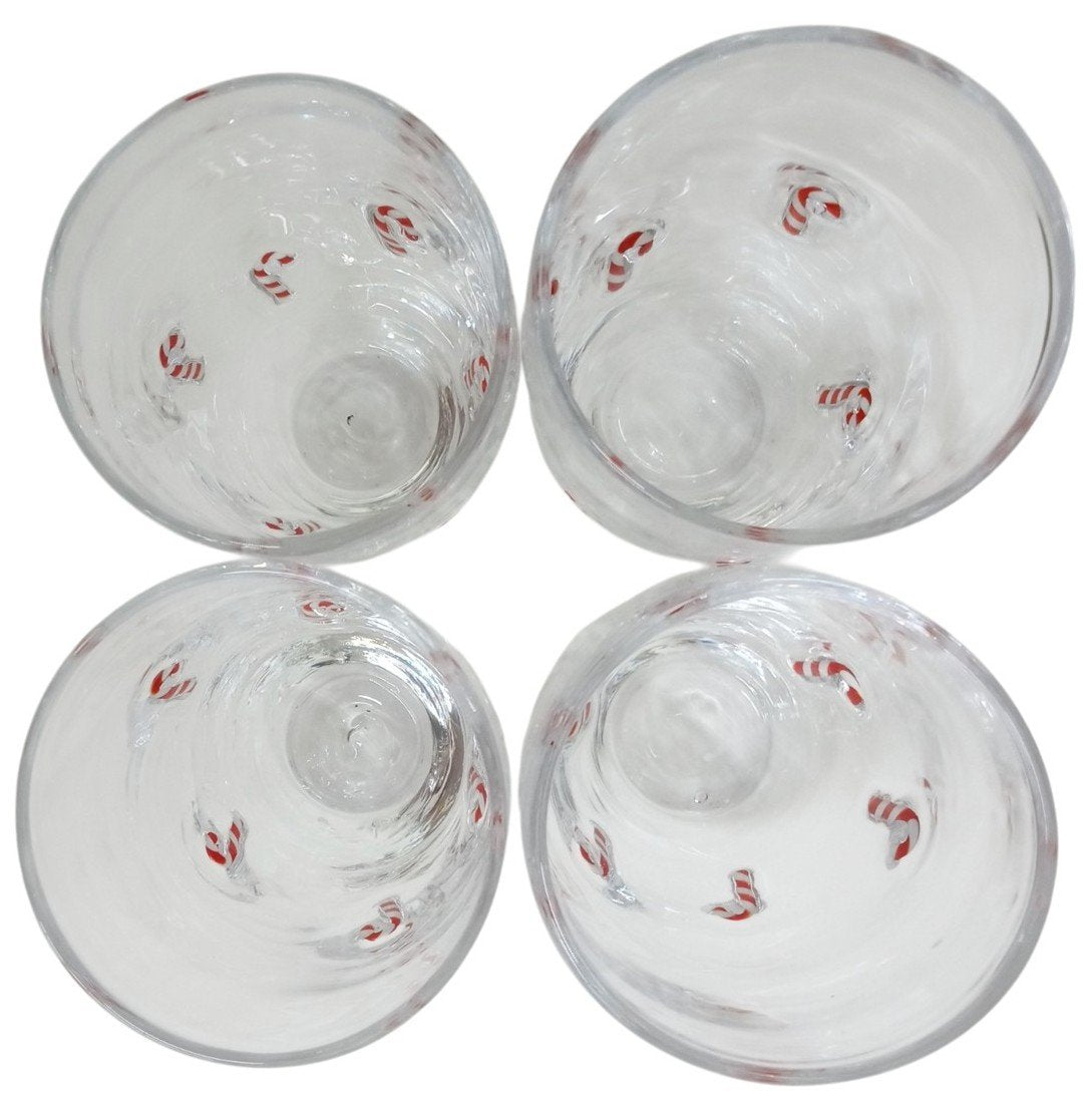 Artland Candy Cane Highball Glasses Festive Christmas Collectible Glassware