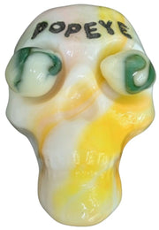Magnesium Vaseline Popeye Skull Glows Under Black Light Vintage Collectible