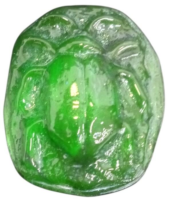 Magnesium Vaseline Scarab Paperweight Glows Under Black Light Vintage