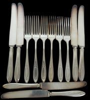 Oneida Community Plate Adam Pattern Forks & Knives Set Of 12 Vintage Collectible