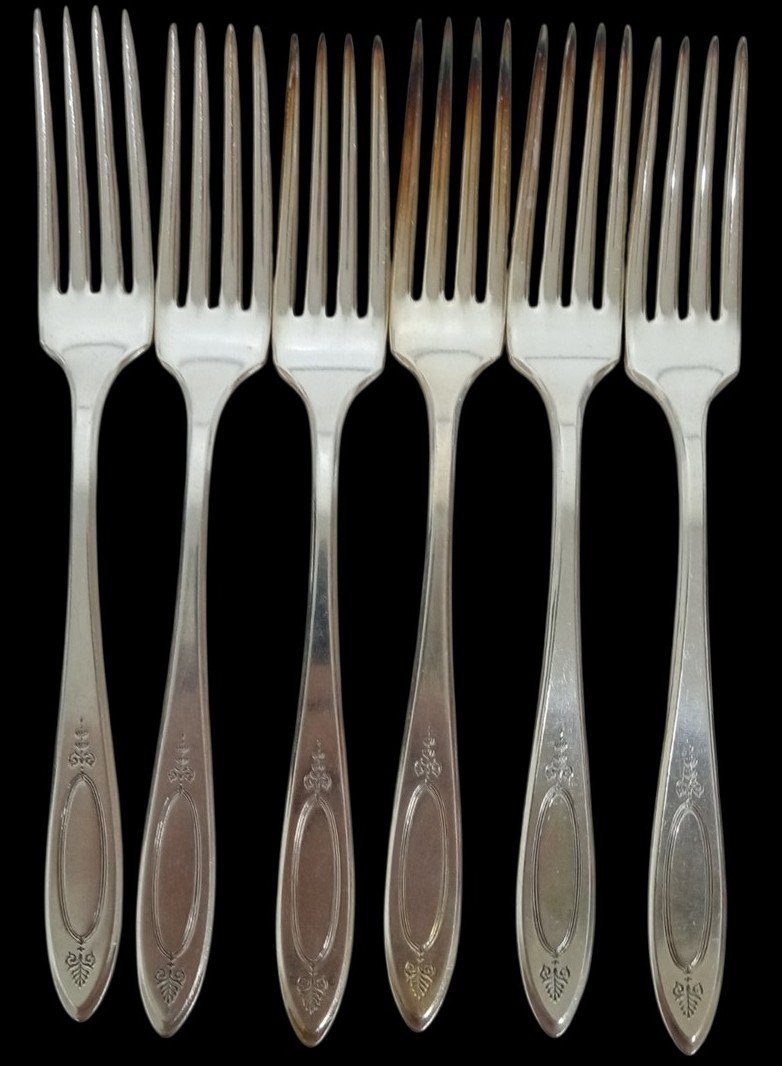 Oneida Community Plate Adam Pattern Forks & Knives Set Of 12 Vintage Collectible