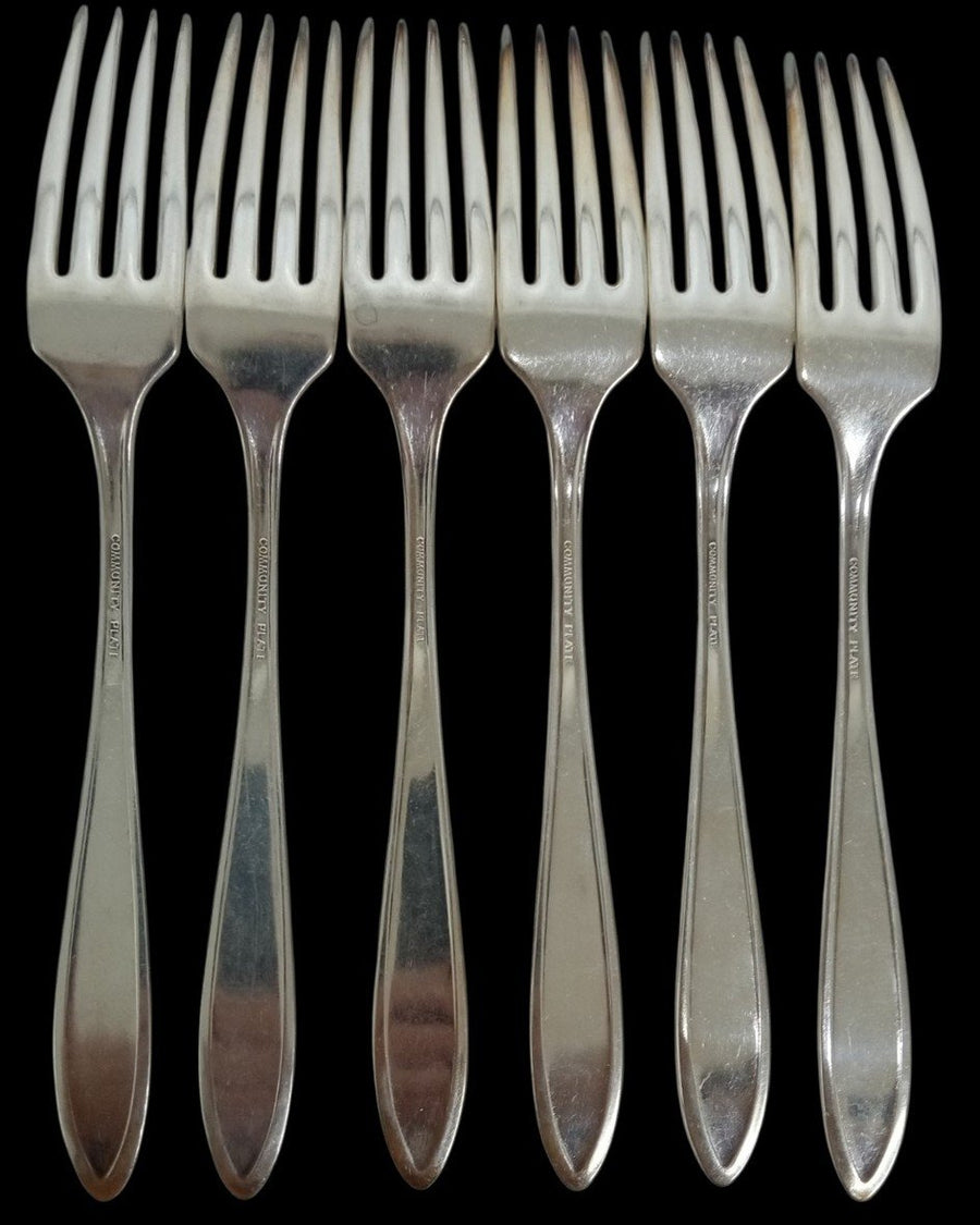 Oneida Community Plate Adam Pattern Forks & Knives Set Of 12 Vintage Collectible