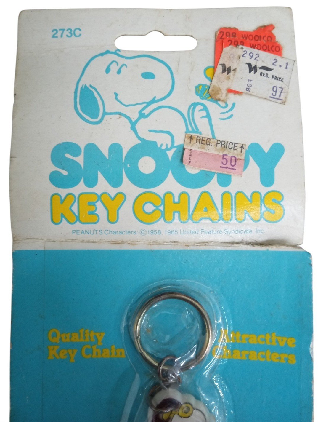 Snoopy Keychain Still Sealed 1965 Vintage Collectible Nostalgic Peanuts