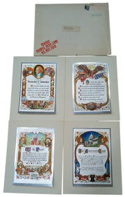 Lattavo Brothers J.R. Rosen American Heritage Etchings W/Envelope Set Of 4