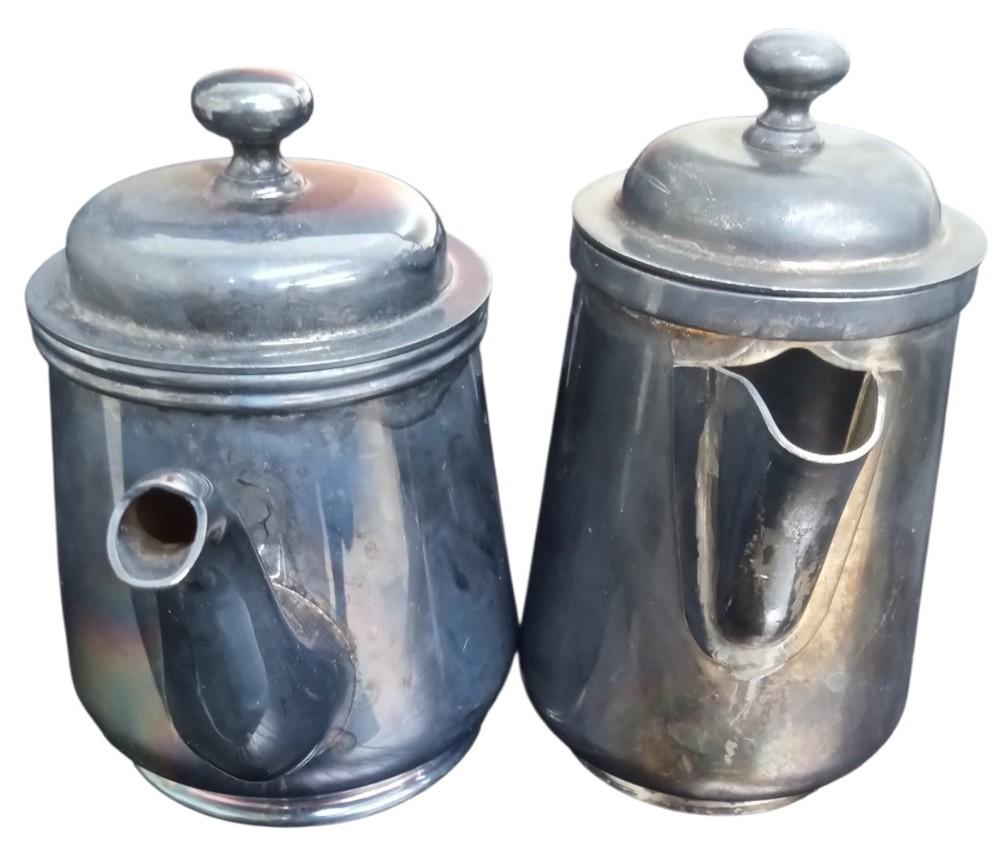 DJ Japan Silverplate Creamer & Mini Tea/Coffee Pot Vintage Collectible Serveware
