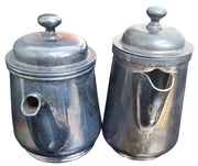 DJ Japan Silverplate Creamer & Mini Tea/Coffee Pot Vintage Collectible Serveware