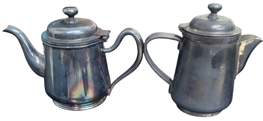 DJ Japan Silverplate Creamer & Mini Tea/Coffee Pot Vintage Collectible Serveware