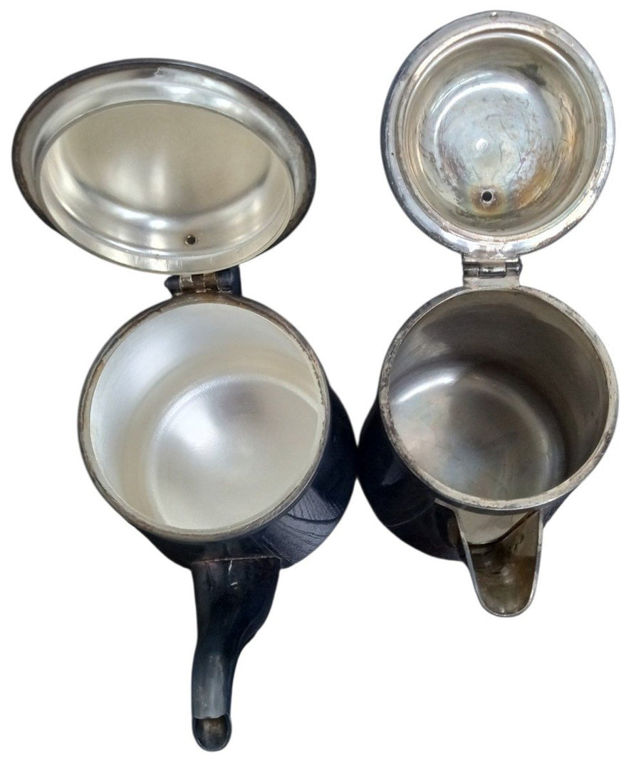 DJ Japan Silverplate Creamer & Mini Tea/Coffee Pot Vintage Collectible Serveware