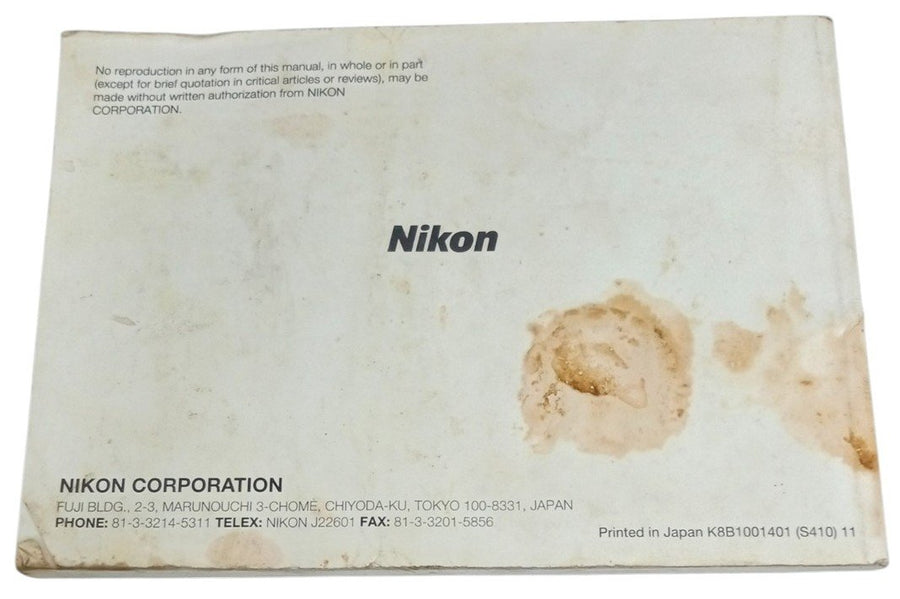 Nikon N90S SLR Camera W/Manual 1994 Vintage Retro Collectible Photography Japan