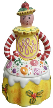 Tabletops Unlimited Christmas Lady Candy Dish Likely 1990s Retro Festive