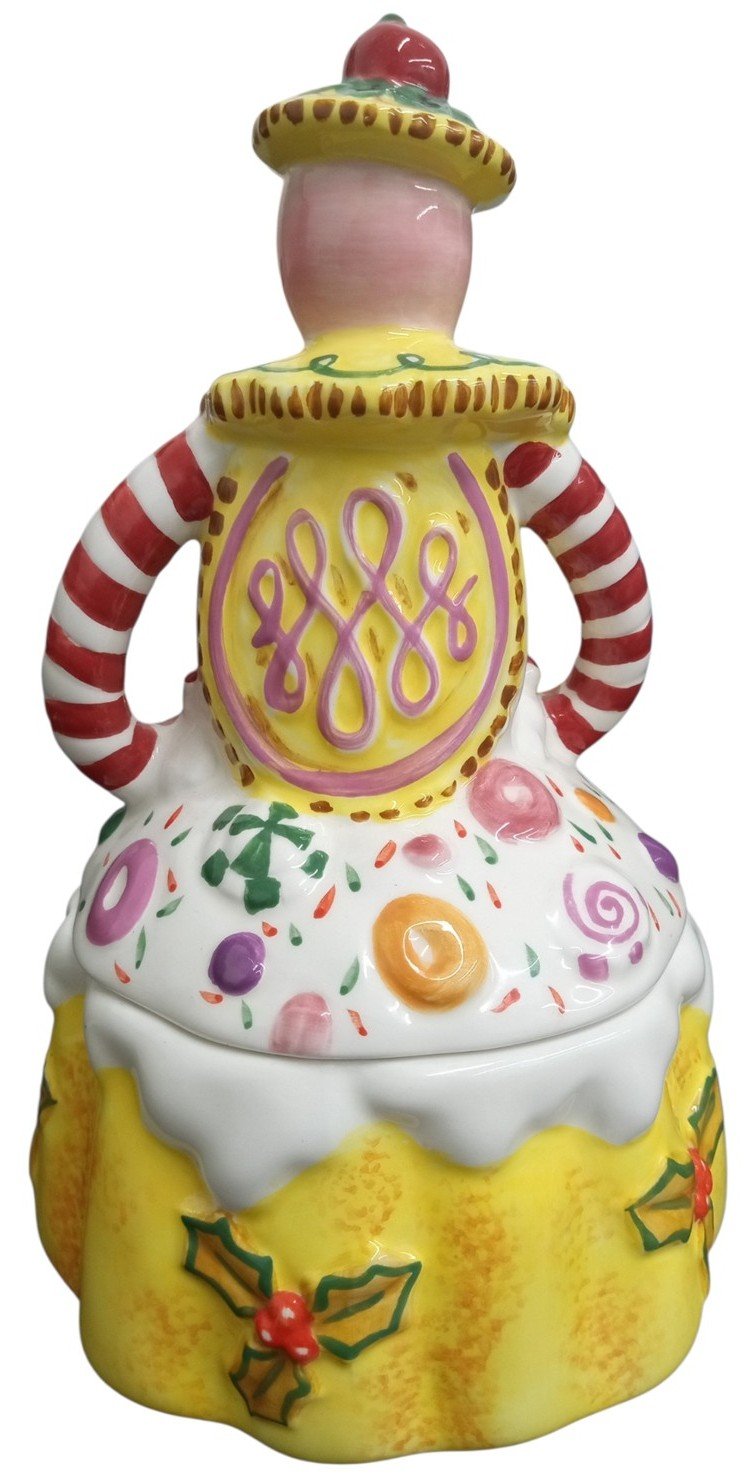 Tabletops Unlimited Christmas Lady Candy Dish Likely 1990s Retro Festive