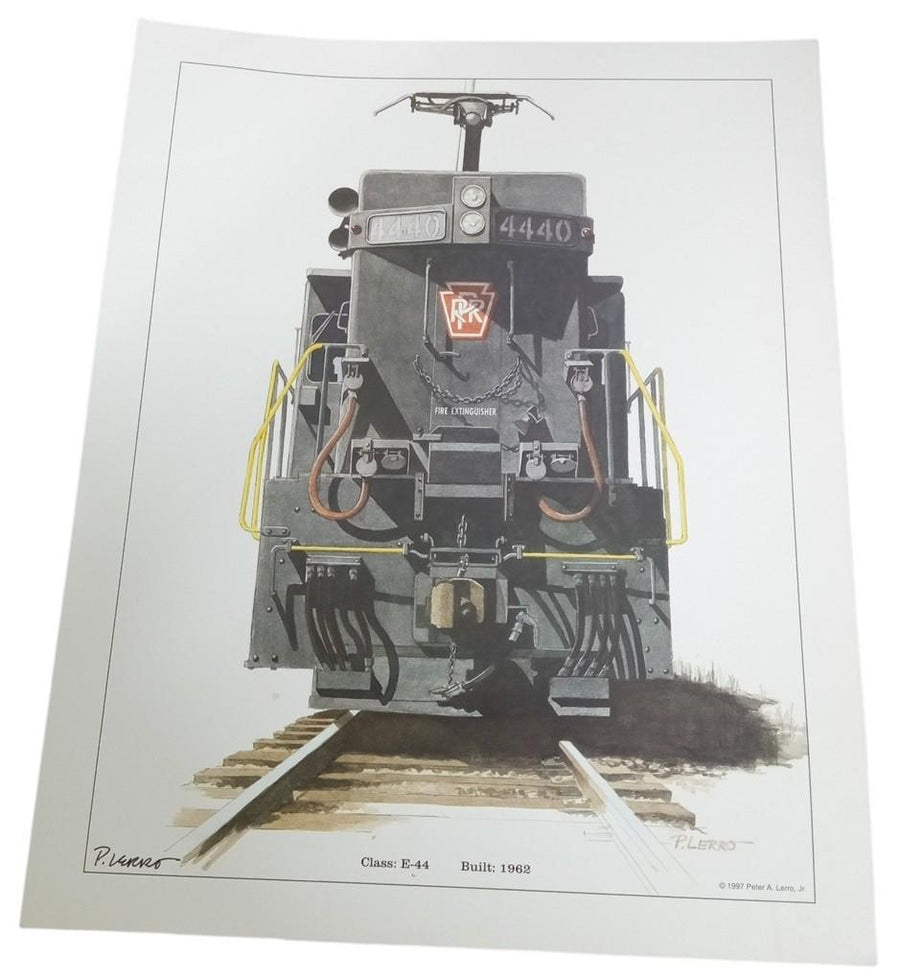 Pennsylvania Railroad E-44 Train Print 11"x14" Signed By Peter Lerro 1997