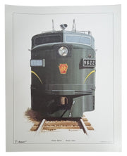 Pennsylvania Railroad AF16 Train Print 11"x14" Signed By Peter Lerro 1999 Retro