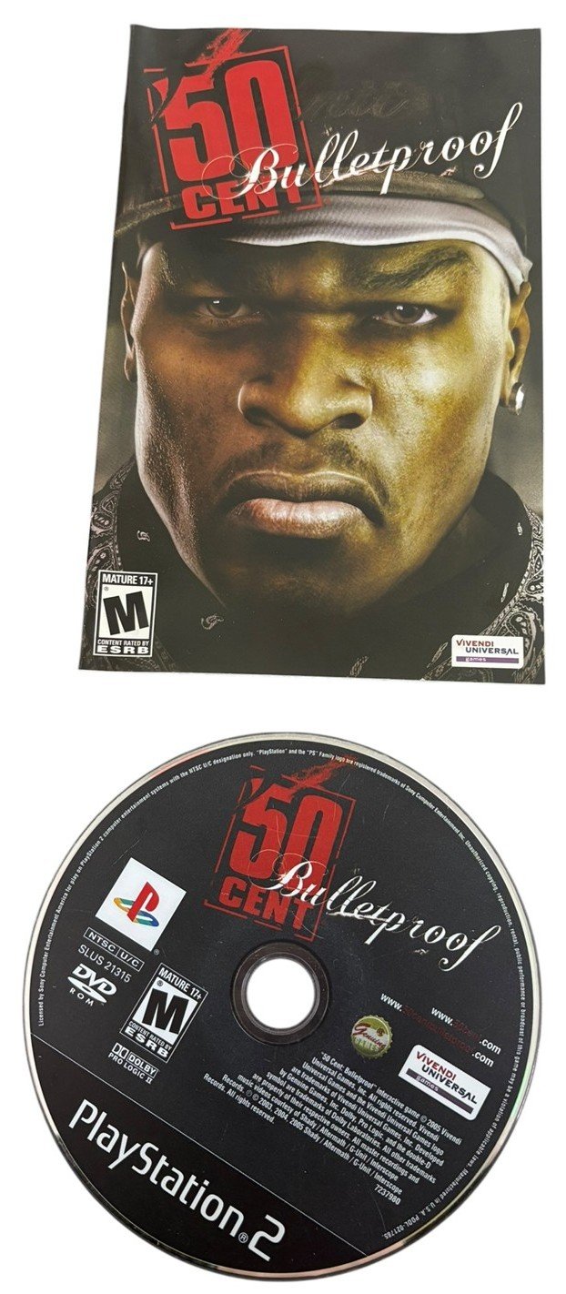 Playstation 2 - 50 Cent Bulletproof With Booklet Third-Person Action Video Game