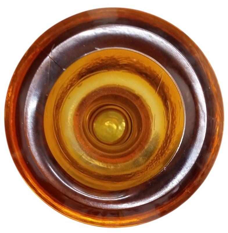 Amber Glass Floor Vase 30" High Collectible Decorative Ornate Home Accents
