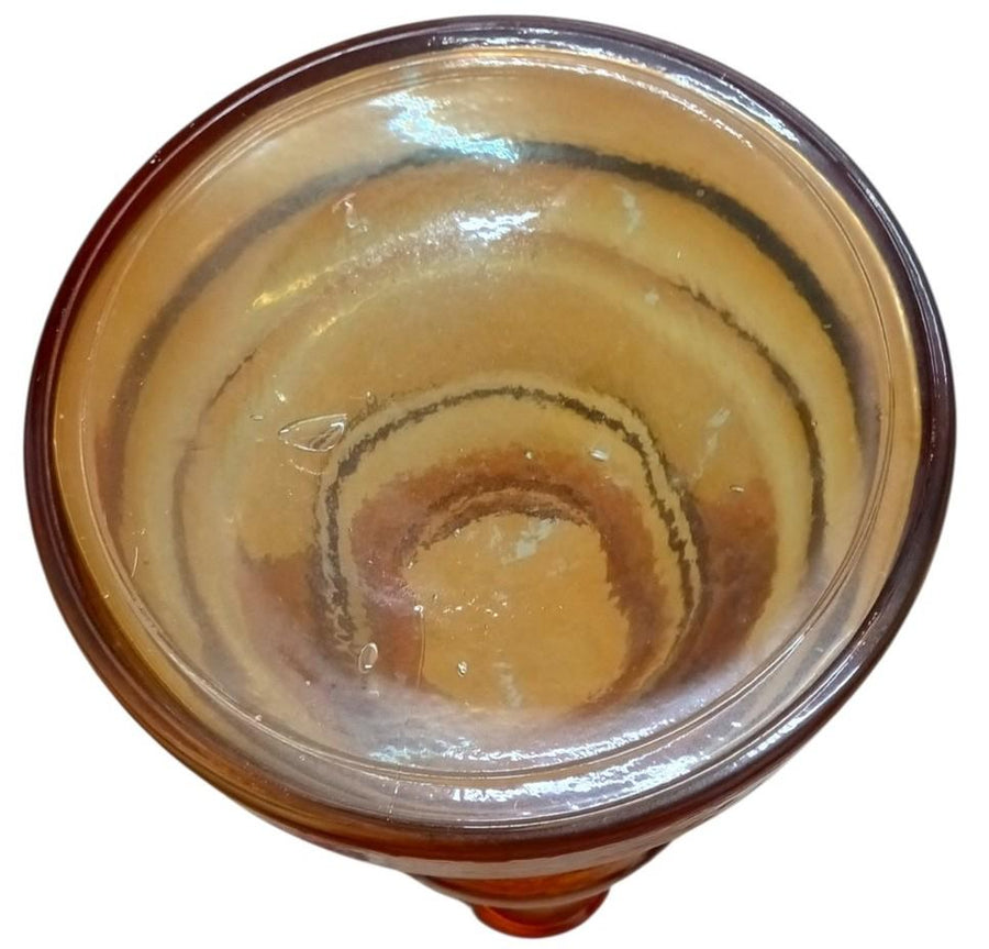Amber Glass Floor Vase 30" High Collectible Decorative Ornate Home Accents