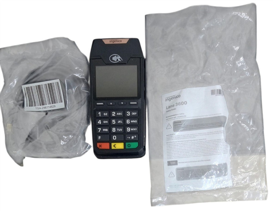 Ingenico Lane 3600 POS Credit Card Terminal Complete W/Box Brand New
