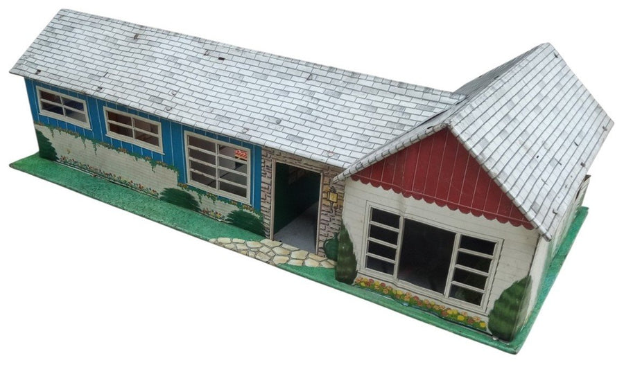 Marx Ranch Tin Dollhouse Likely 1950s Vintage Antique Collectible Toys