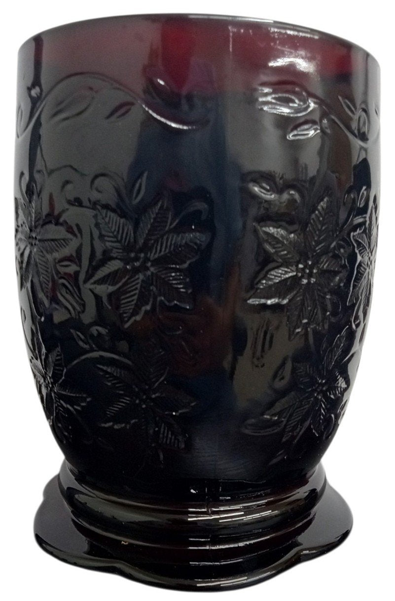 Princess House Ruby Red Fantasia Pillar Vase Likely 1960s Vintage Collectible