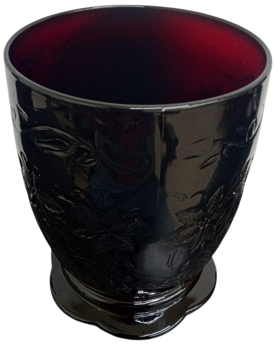Princess House Ruby Red Fantasia Pillar Vase Likely 1960s Vintage Collectible